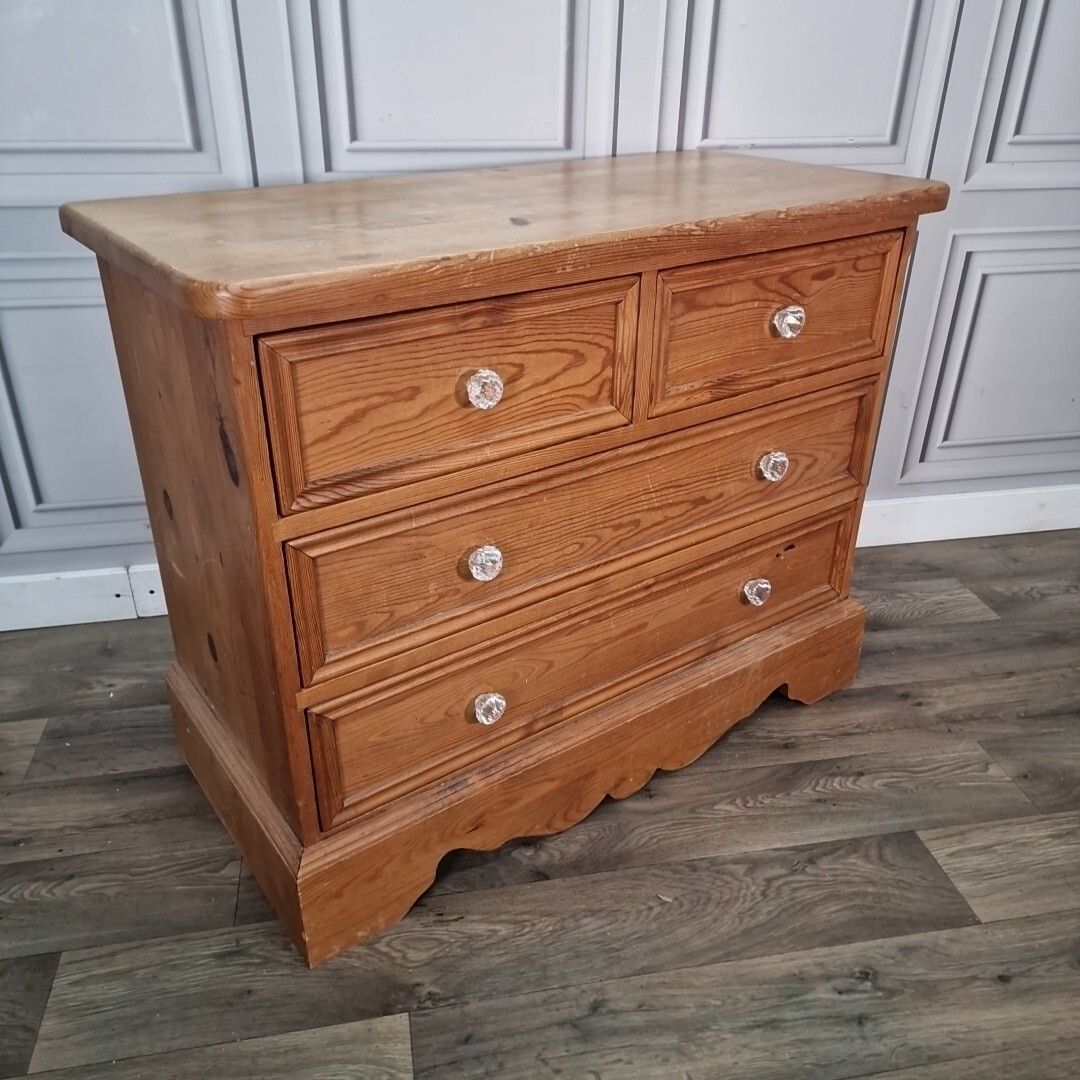 Antique Style Pine Rustic Solid Chest Of Drawers Country Farmhouse Victorian photo furniture