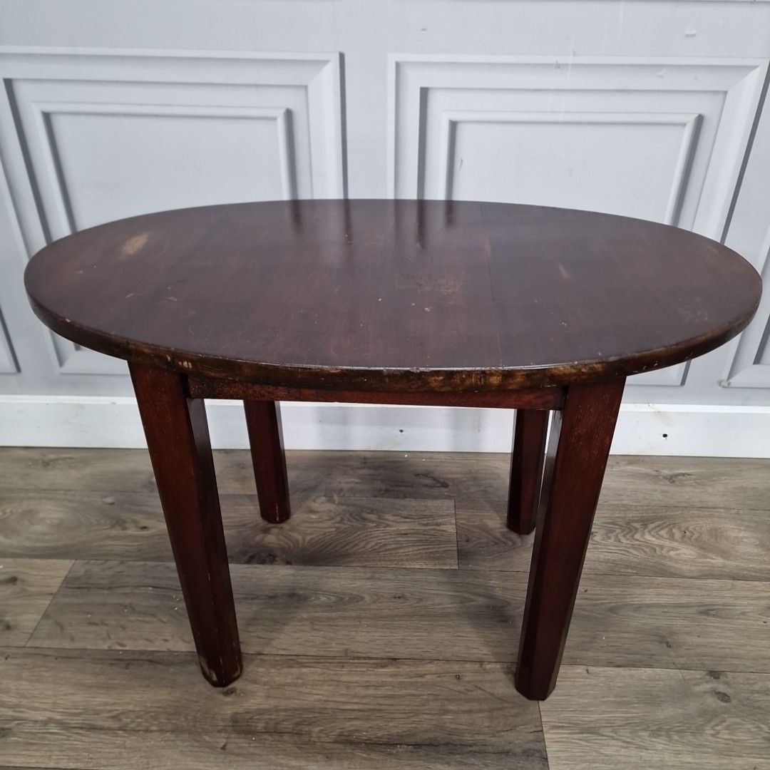 Antique Hall Side Table Oval Top Wooden  Solid Wood Occasional For Restoration photo furniture