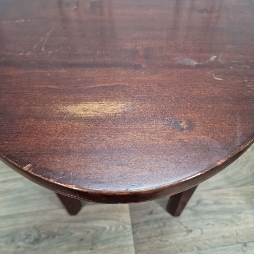 Antique Hall Side Table Oval Top Wooden  Solid Wood Occasional For Restoration photo buy