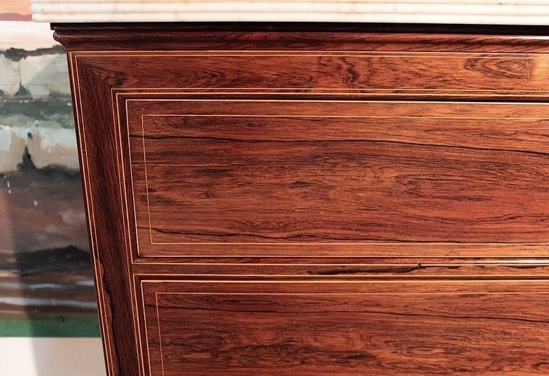 Chest Of Drawers Charles X Rosewood 19th photo for sale