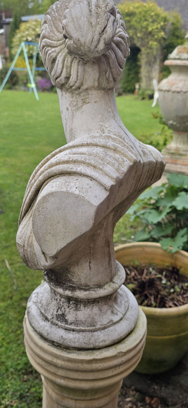 Stone Bust Of Athena On Plinth photo vinterior