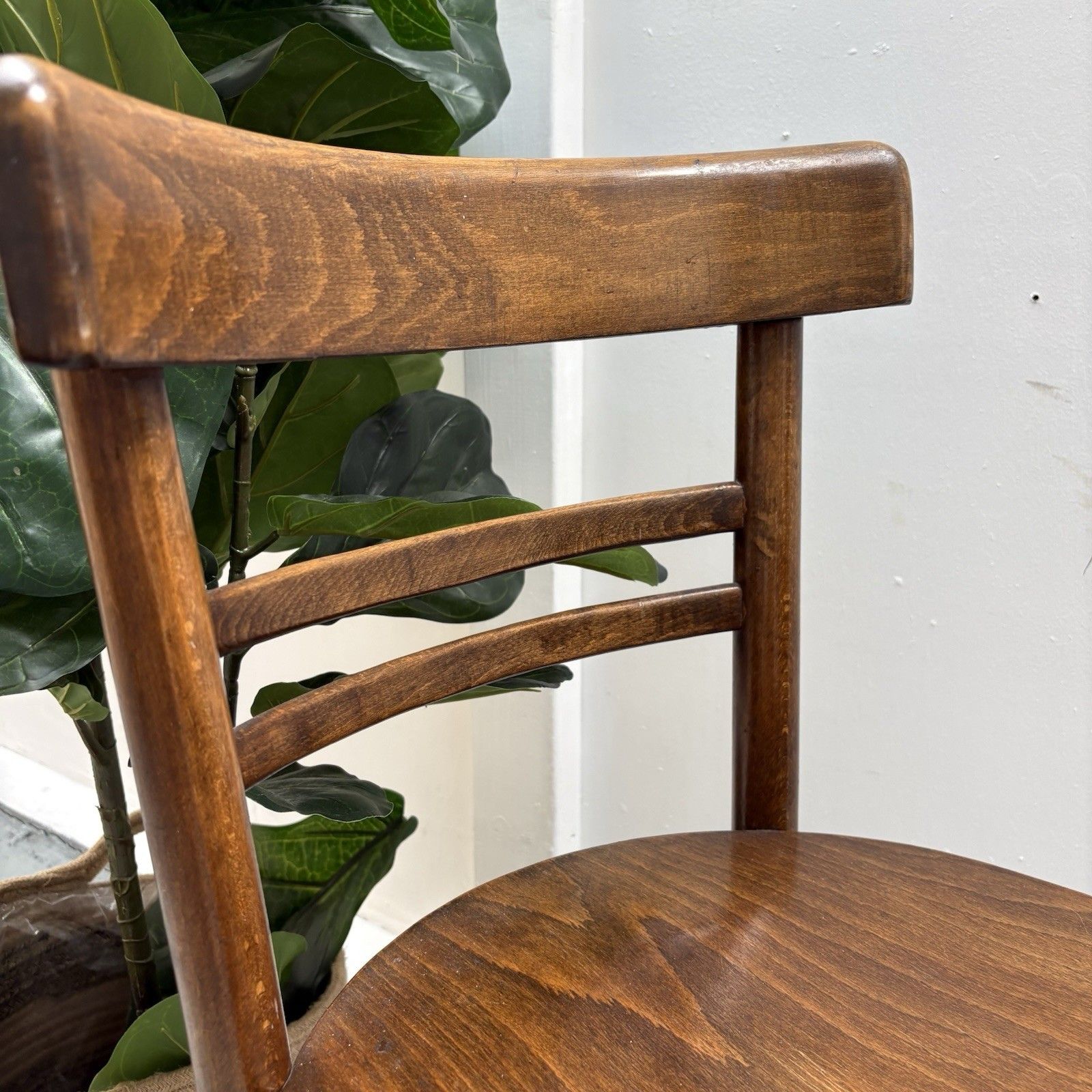 Classic Dark Bentwood & Ply Bistro Style Cafe Chair photo 55.0