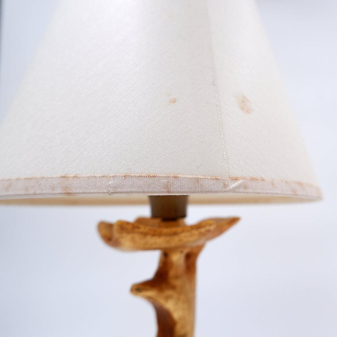 Set Of 2 Sculptural Table Lamps With Plant Motif   G.Mathias, France, 1980s photo vintage