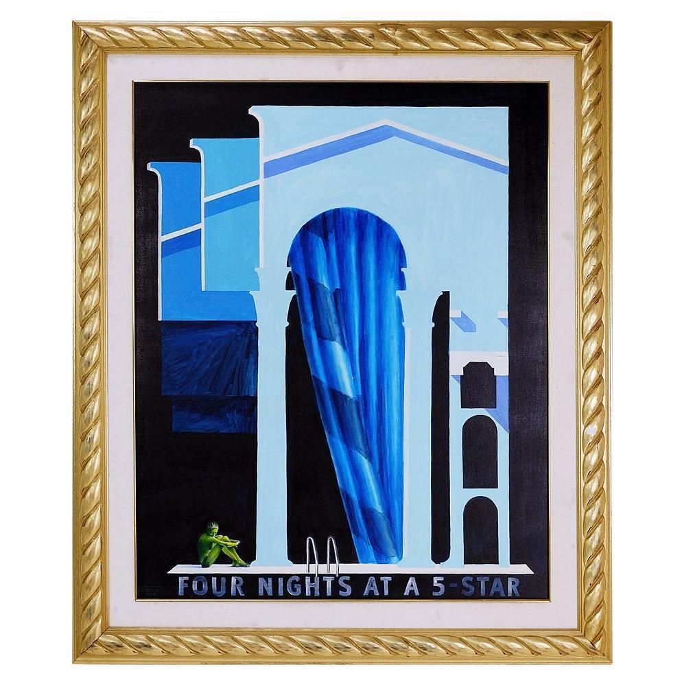 Carlos Grippo (Uruguay 1946) "Tepidarium" Oil On Canvas   Signed & Dated