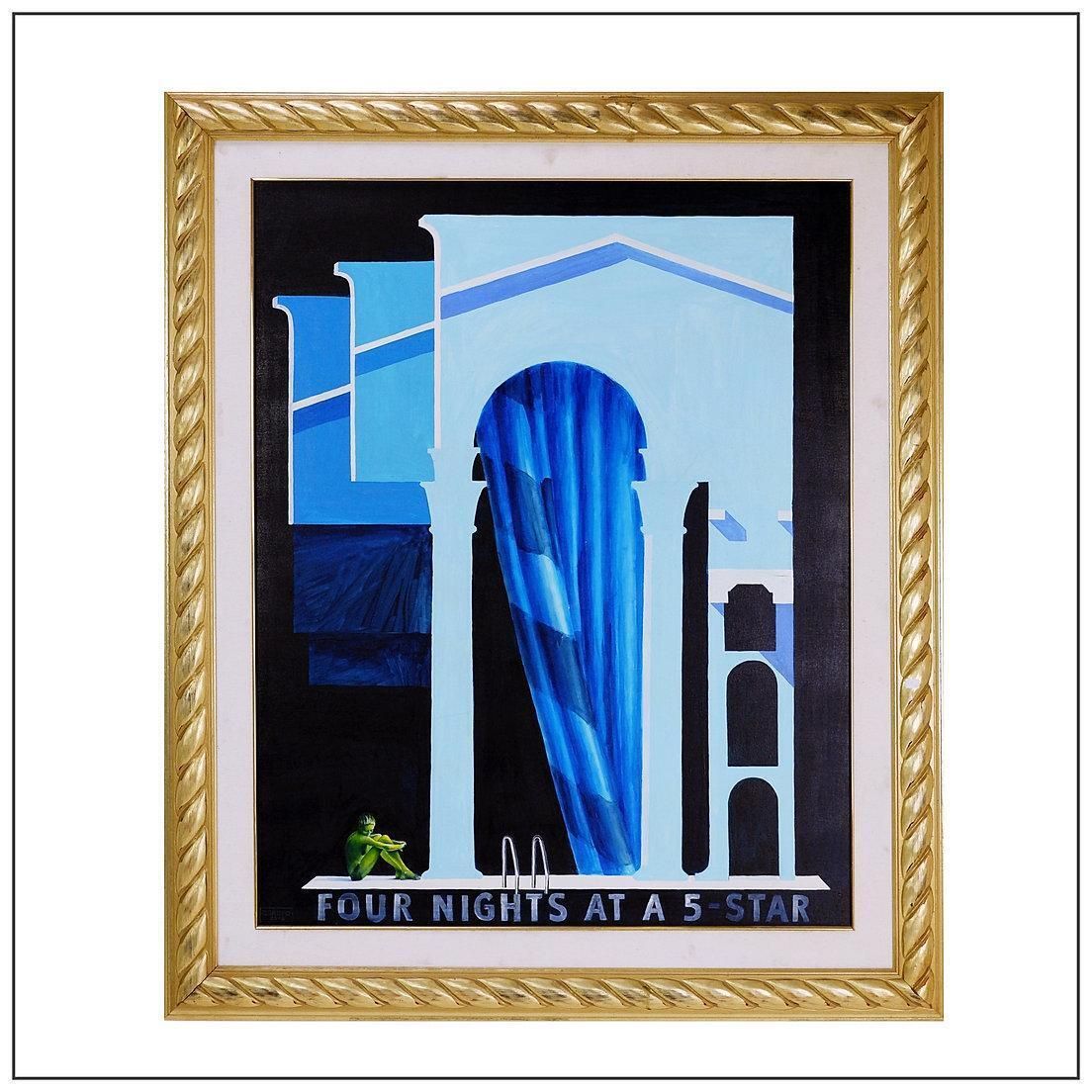 Carlos Grippo (Uruguay 1946) "Tepidarium" Oil On Canvas   Signed & Dated photo Art