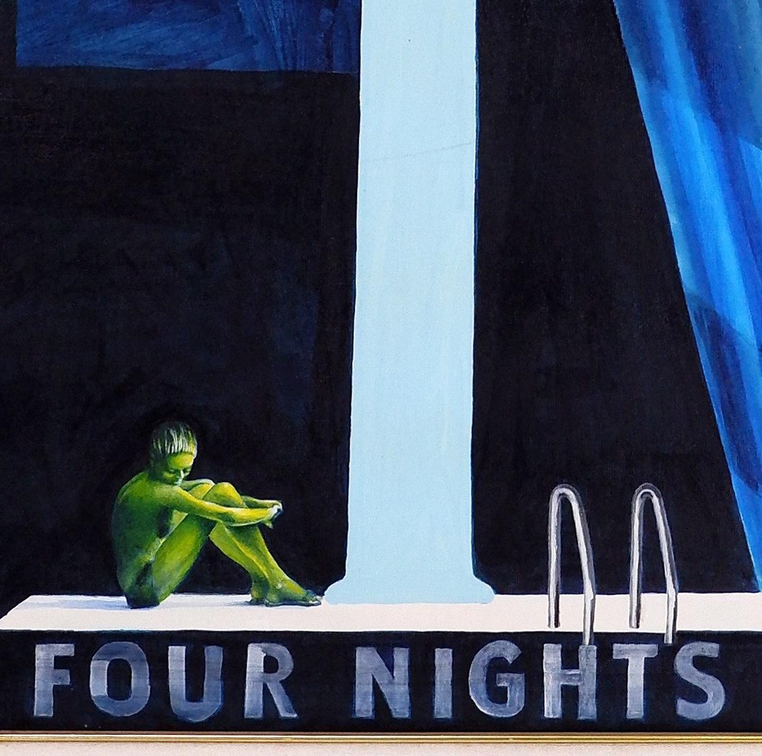 photo for sale Carlos Grippo (Uruguay 1946) "Tepidarium" Oil On Canvas   Signed & Dated