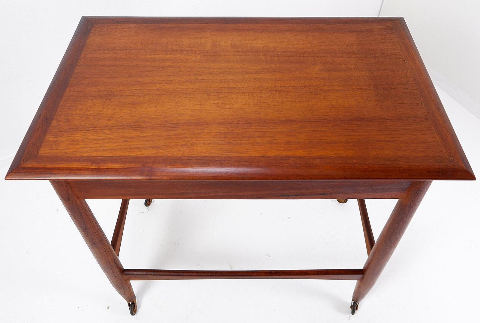 photo furniture Mid Century Modern Scandinavian Teak Sewing Basket End Table   Johannes Andersen