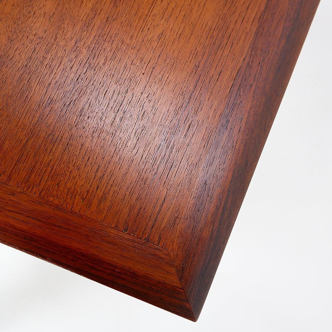 photo for sale Mid Century Modern Scandinavian Teak Sewing Basket End Table   Johannes Andersen