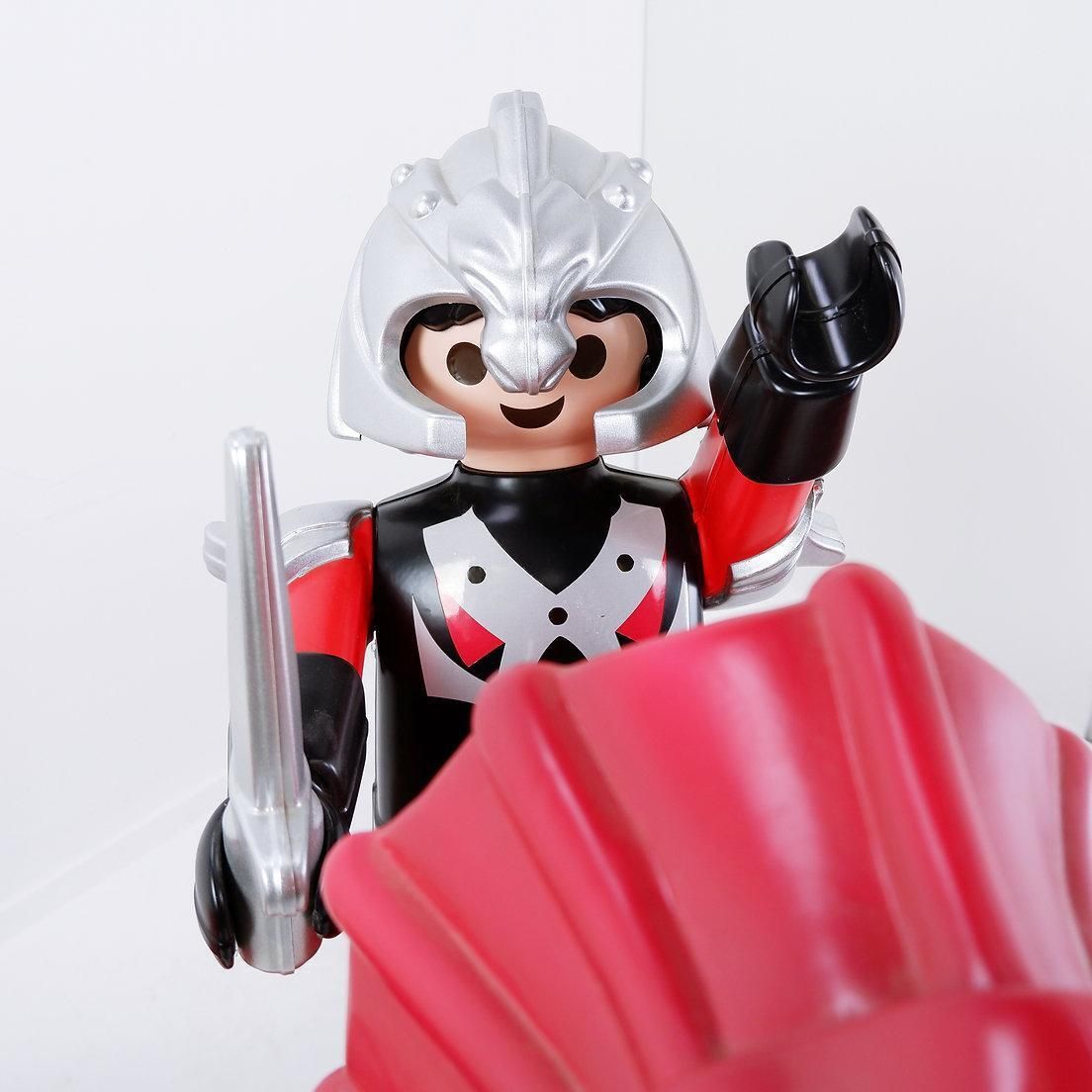 Xl Large Original Red Dragon And Playmobil Knight   Wingspan 220cm photo furniture