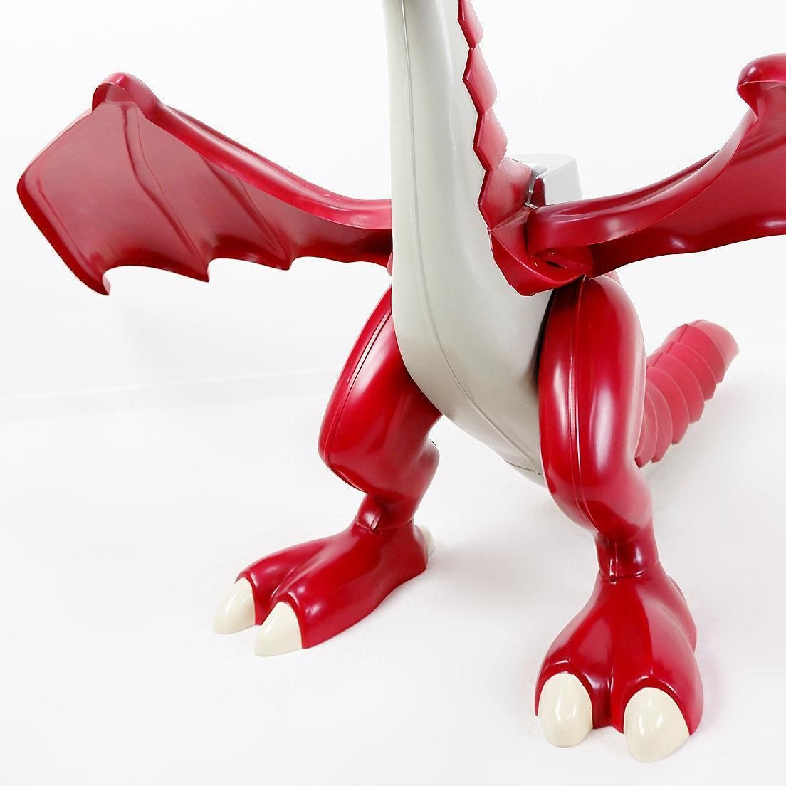Xl Large Original Red Dragon And Playmobil Knight   Wingspan 220cm photo 2730.0