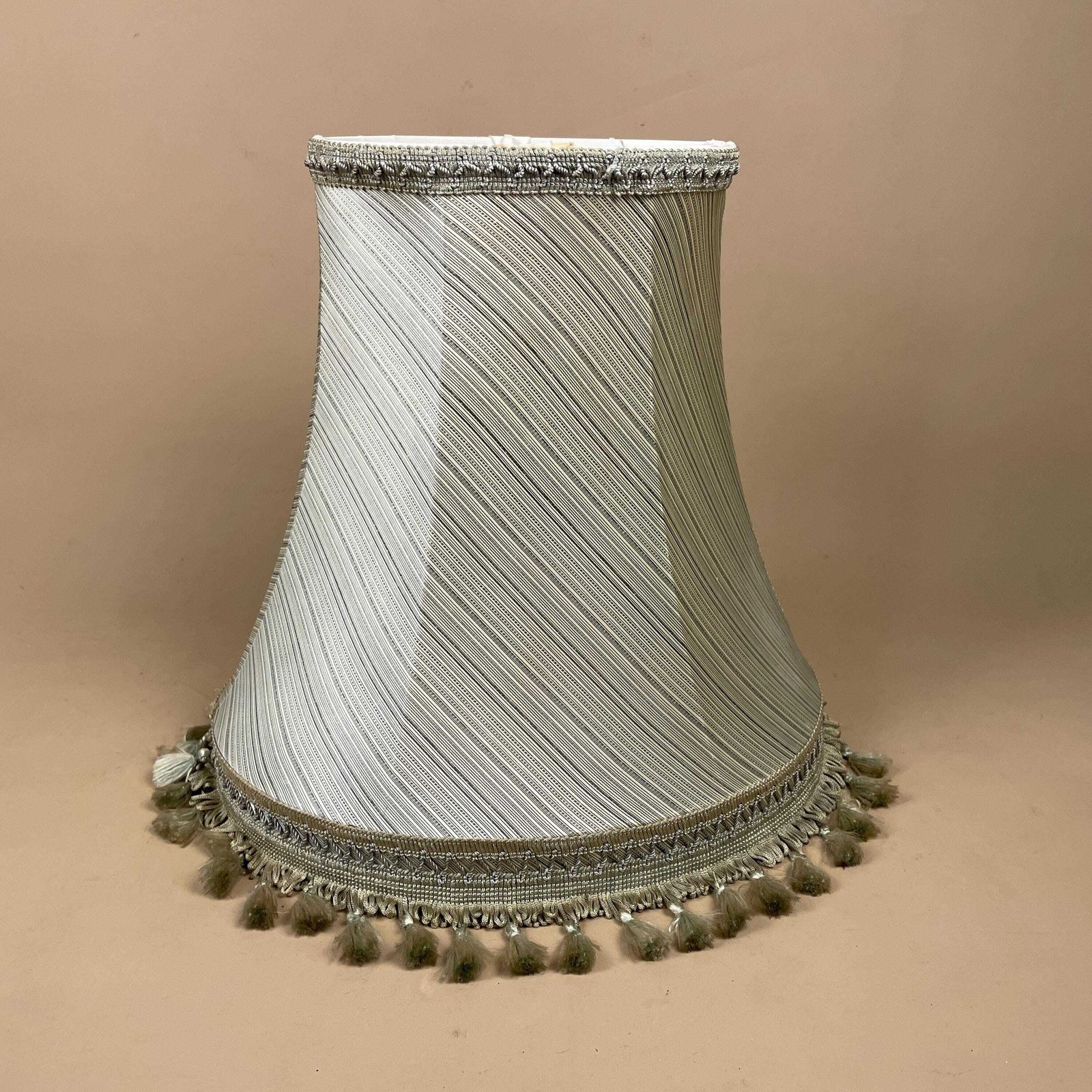 Vintage Empire Lampshade Tassel Fringe Trim Fabric Green Frilly Fringe Downton Abbey Traditional Classic Lamp Shade