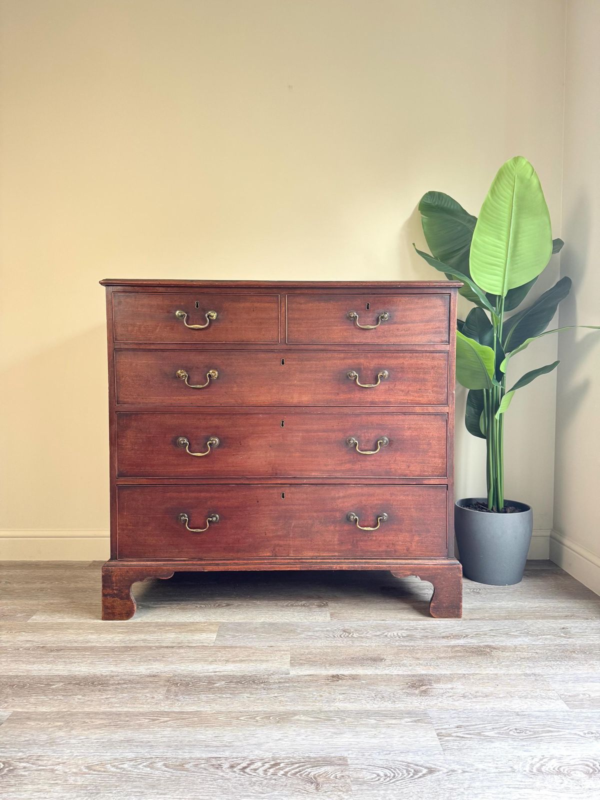Antique Georgian Solid Wood Extra Large Chest Of Drawers photo furniture