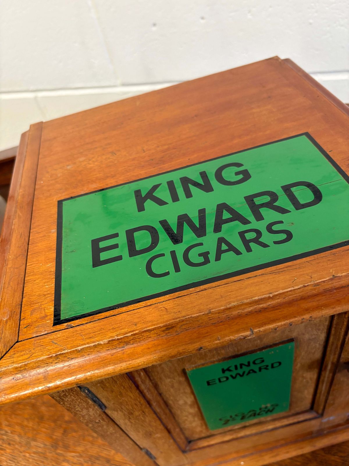 Antique Wooden Shop Countertop King Edward Cigar Cabinet Display photo buy