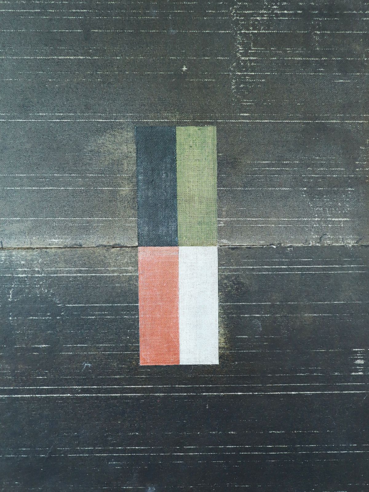 Geometric Collage In Dark Brown, Mixed Media On Wooden Panel, 2026 photo buy