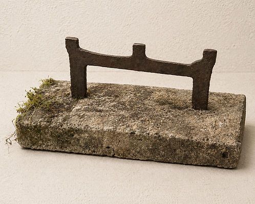 Antique Stone & Cast Iron Boot Scraper