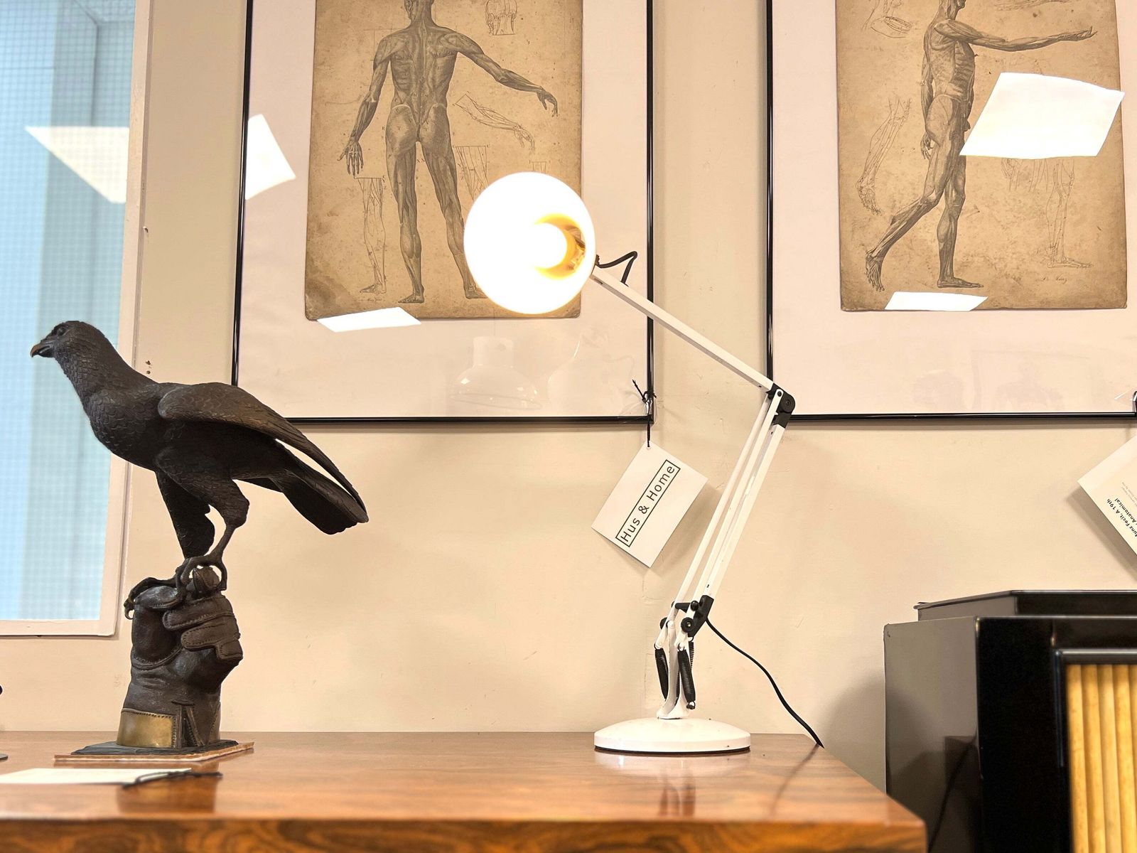 Anglepoise Model 90, White Mid Century Adjustable Desk Lamp photo furniture