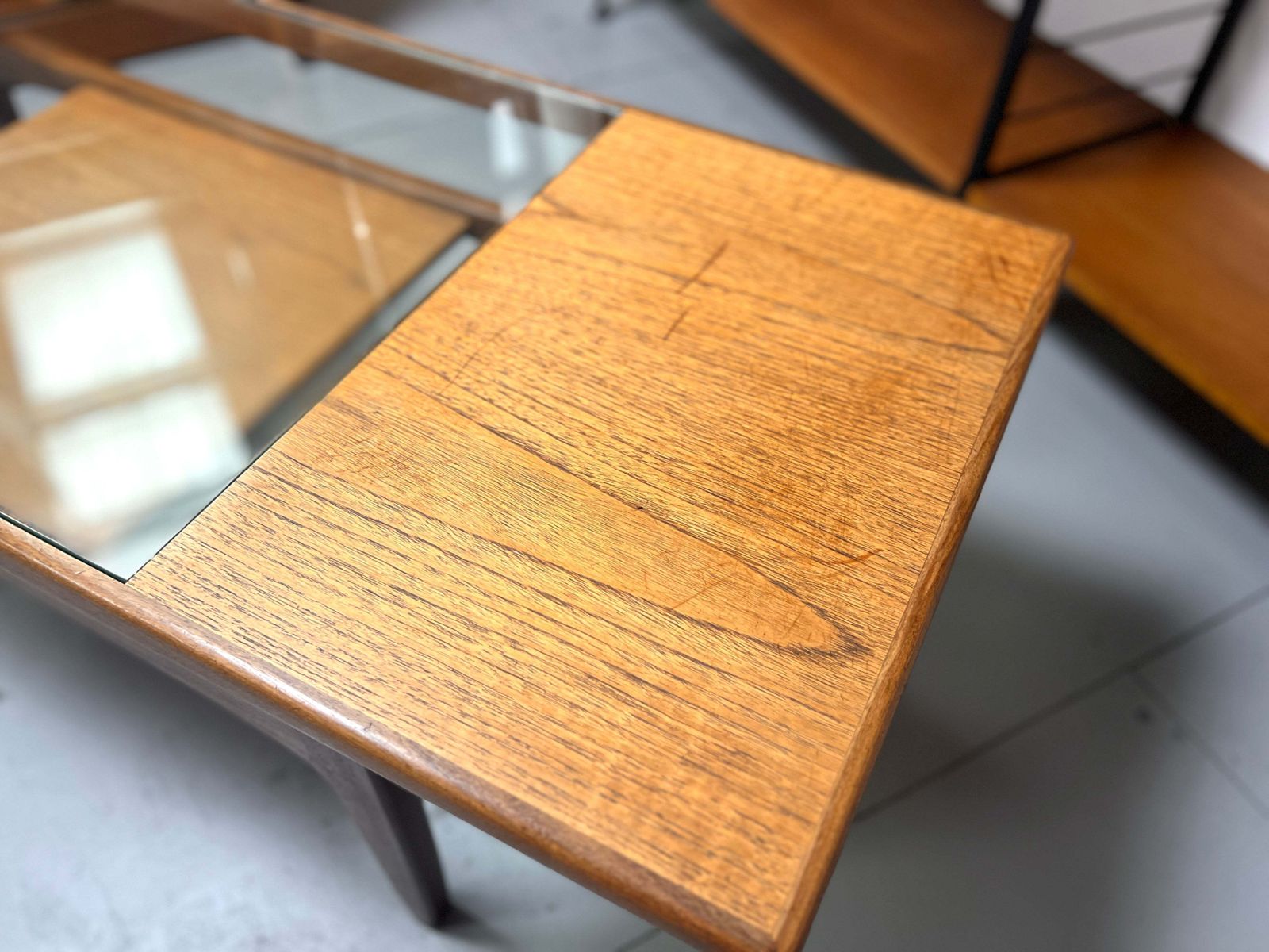 G Plan Teak Coffee Table With Glass Insert, Rectangular photo 445.0