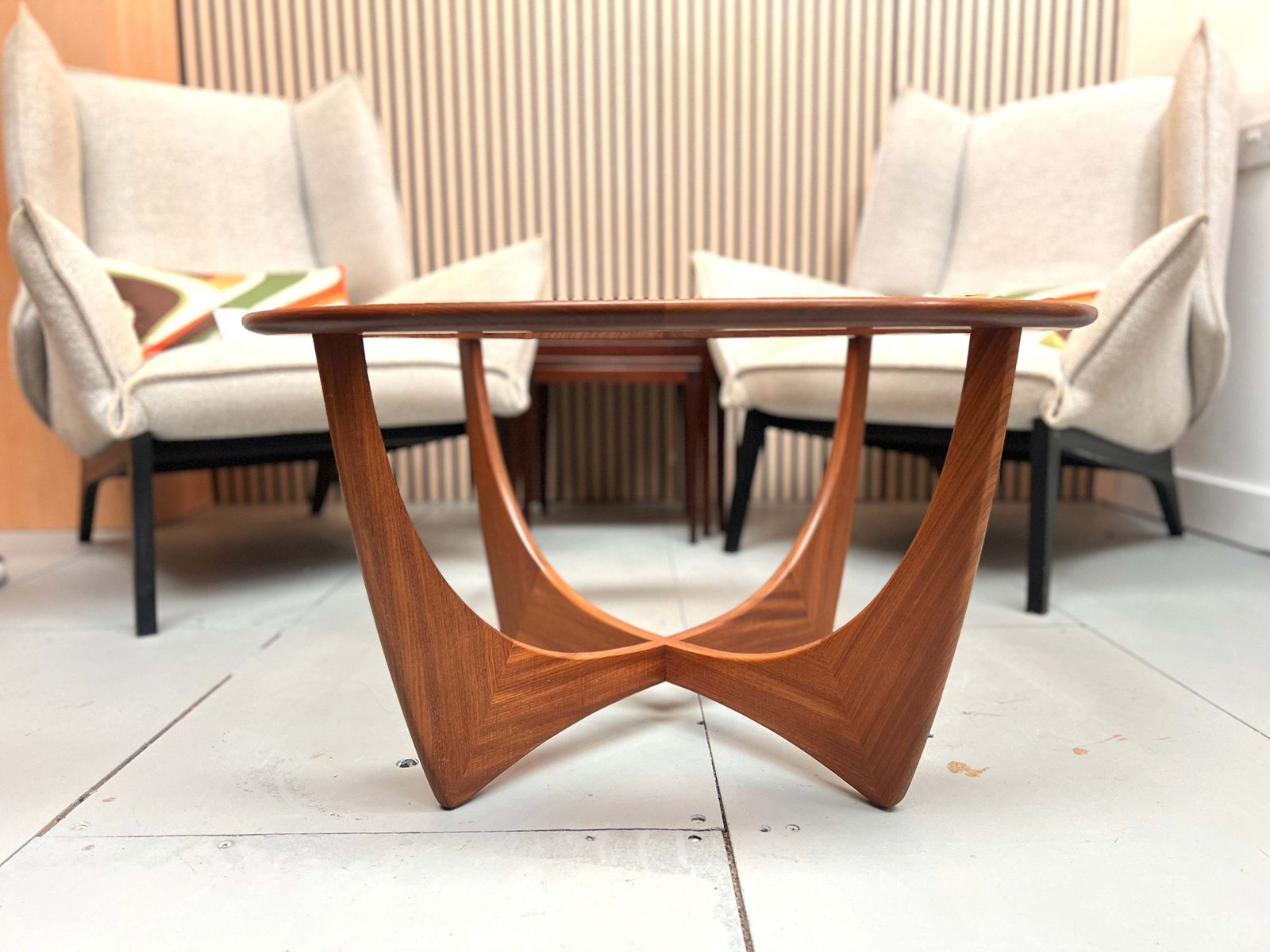 G Plan Astro Teak Coffee Table With Glass Top photo for sale