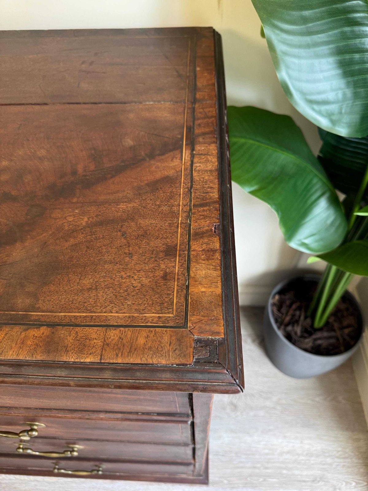 Antique Georgian Solid Wood Extra Large Chest Of Drawers Mahogany Oak photo vinterior