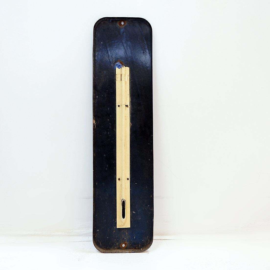 Kléber V10 Gt Enamel Plate Thermometer, Vintage Industrial, 1950s photo vintage