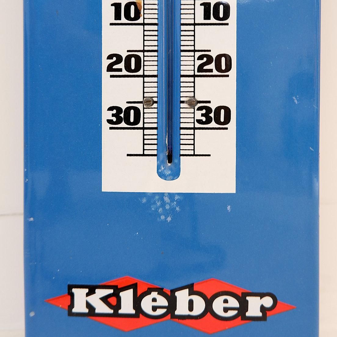 photo for sale Kléber V10 Gt Enamel Plate Thermometer, Vintage Industrial, 1950s