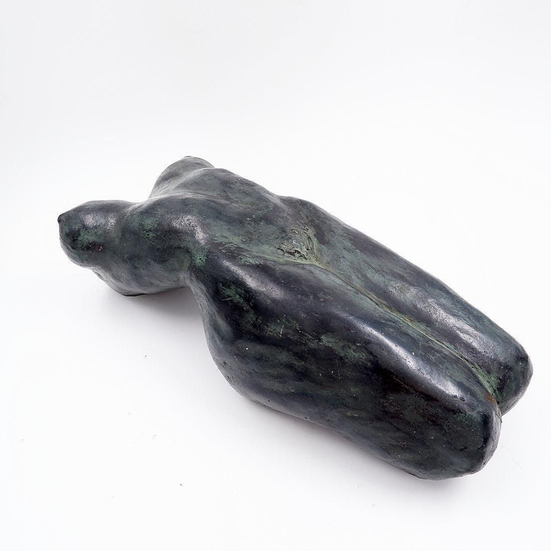 603.0 Bronze Colored Terracotta Nude Sculpture   Signed Pascale Quoirin And Dated photo