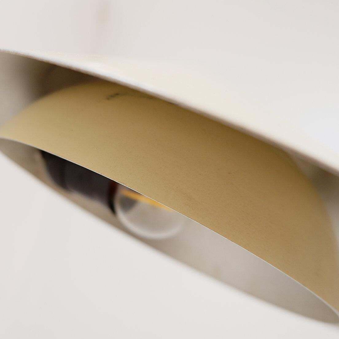 Stilux Milano Desk Or Wall Lamp In Creamy White Lacquer With Brass Details photo vintage