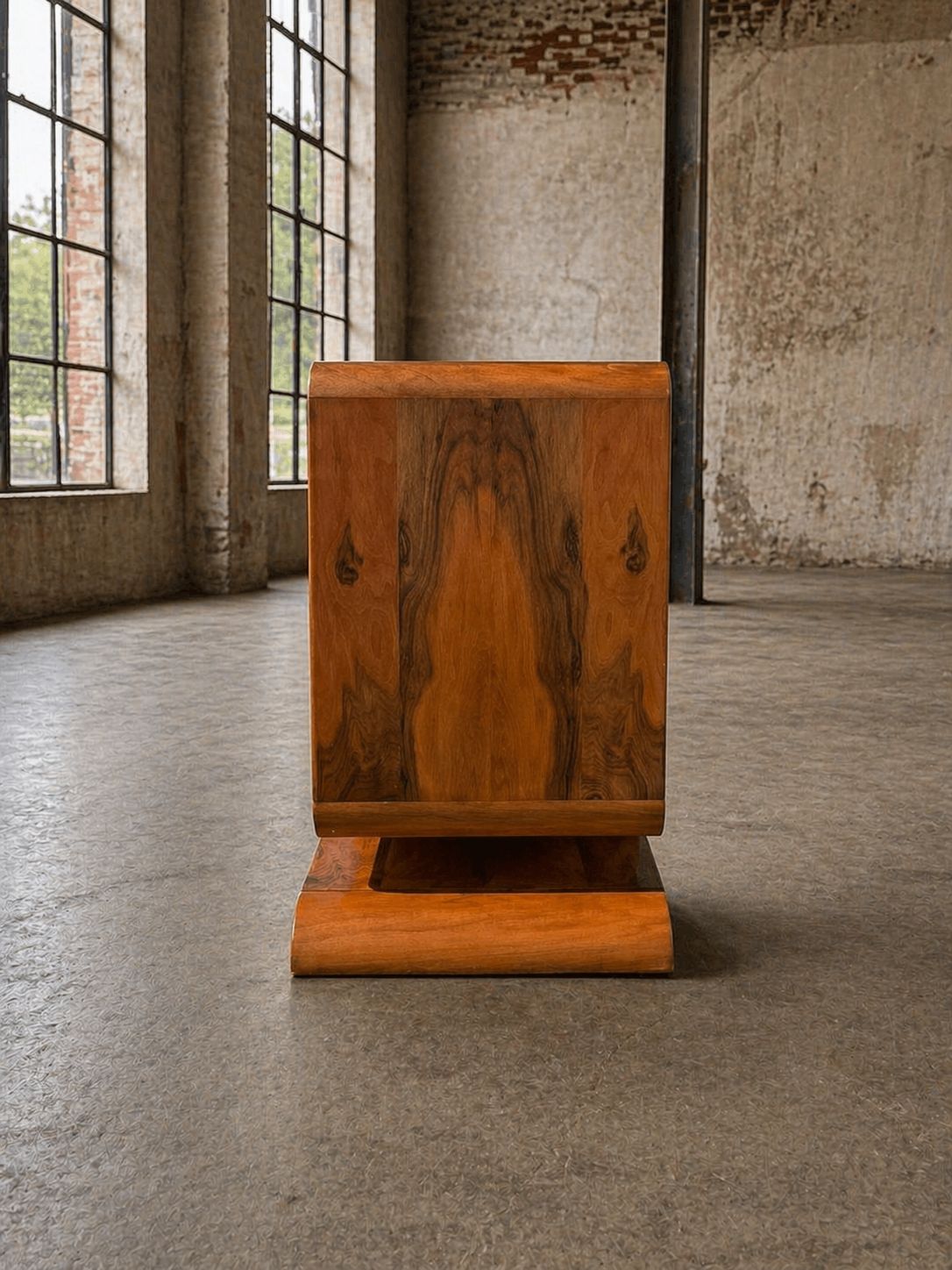 photo vinterior Art Deco Walnoten Dressoir / Kast, Jaren 1930–1940, Midden Europa