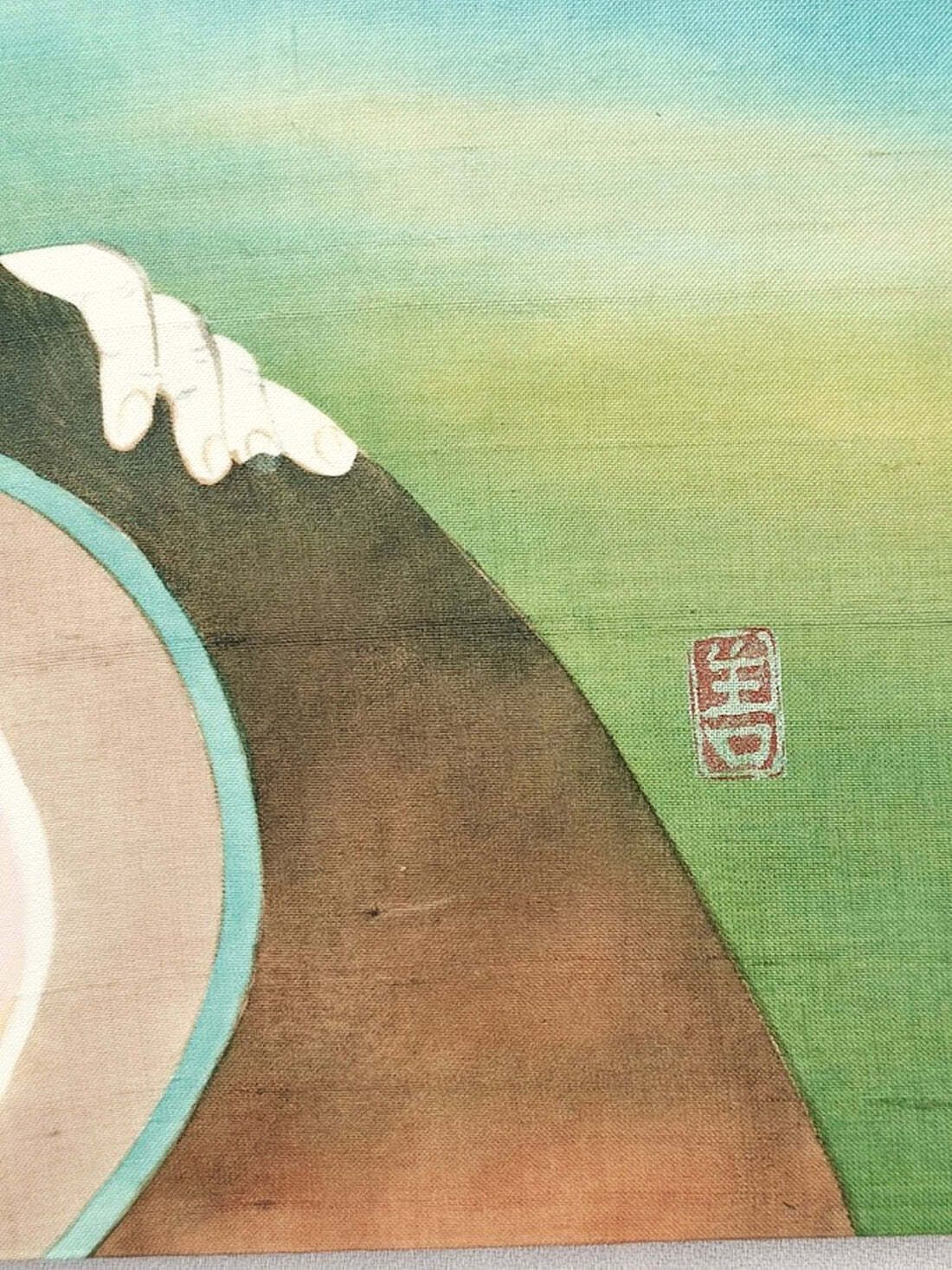 Tano Zenyu Framed Japanese Painting “Shukujitsu” (祝日) 20th Century photo vinterior