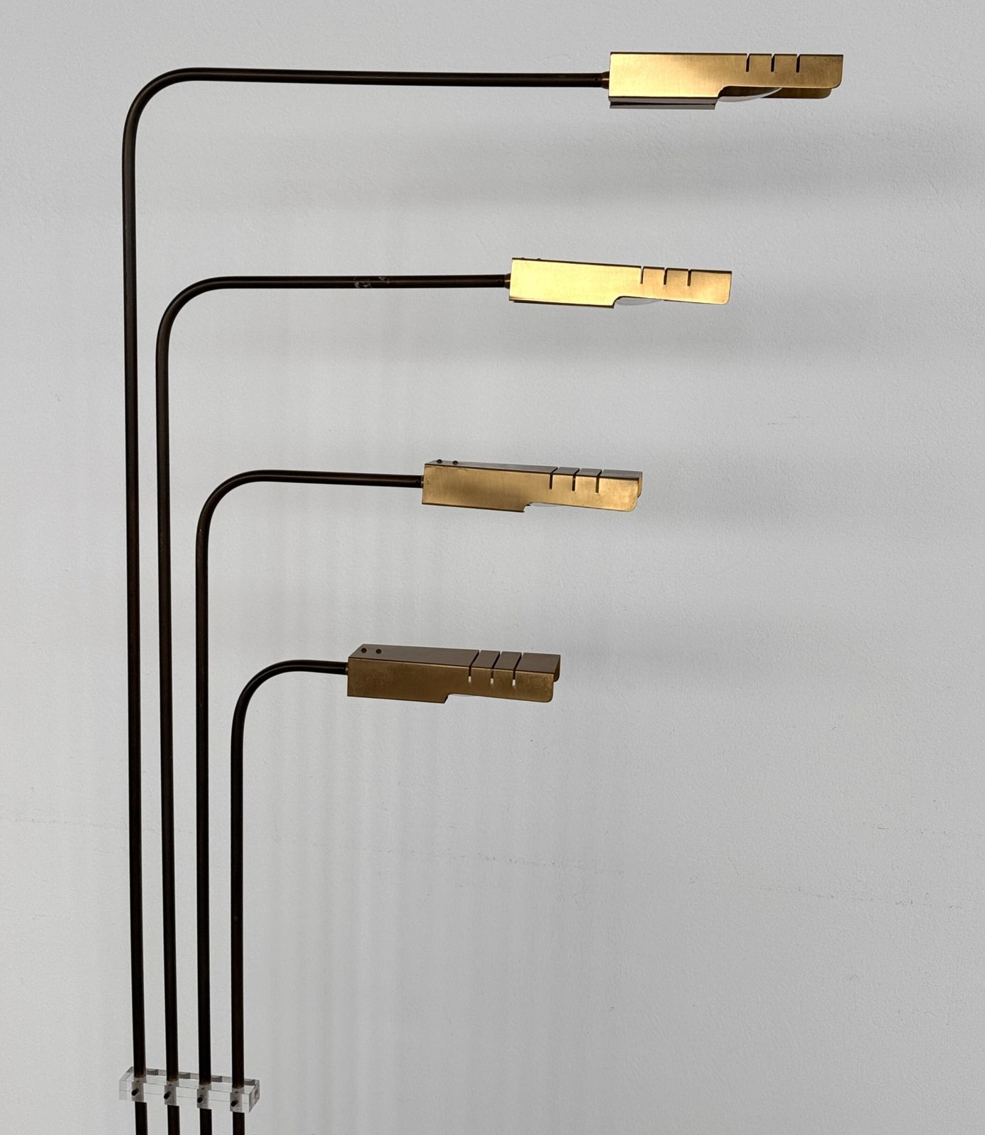 Lighting Italian Travertine And Brass Floor Lamp By Goffredo Reggiani, 1960s photo
