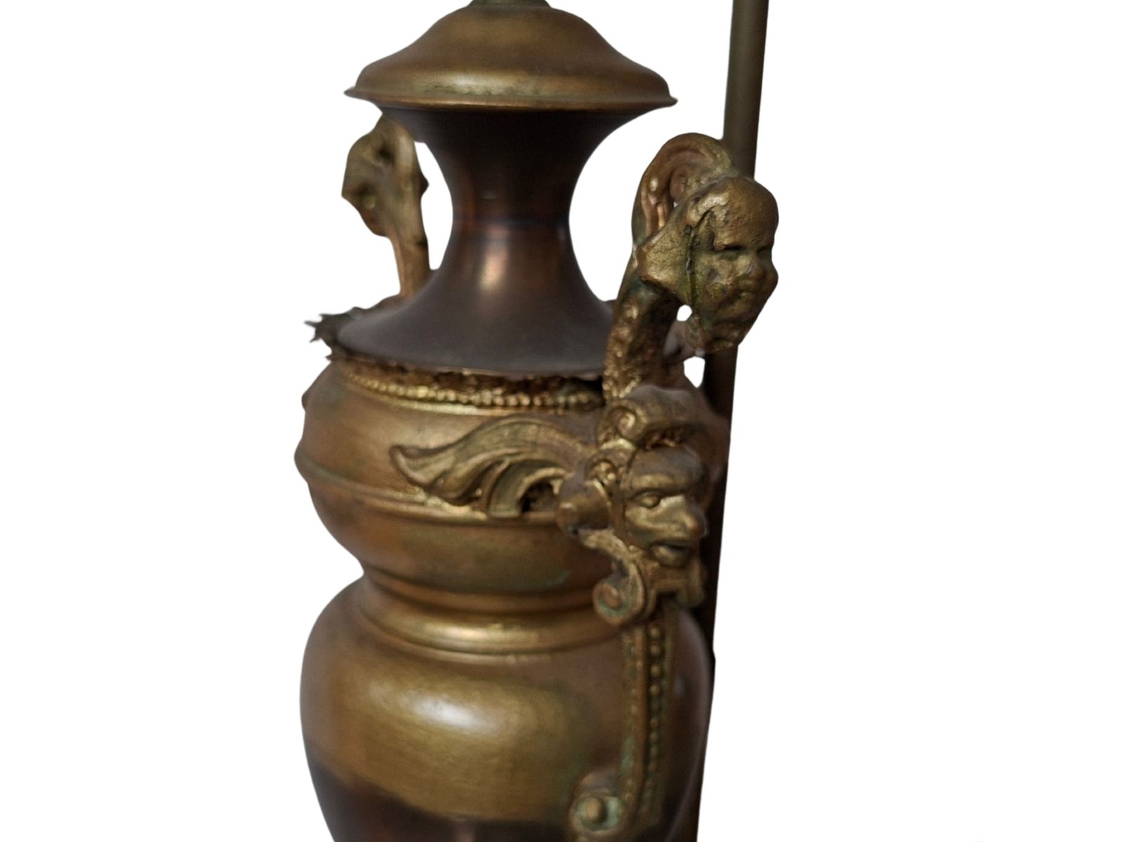 Splendida Lampada Da Tavolo In Bronzo – Stile Antico (XIX Secolo) – Pezzo Unico photo Lighting