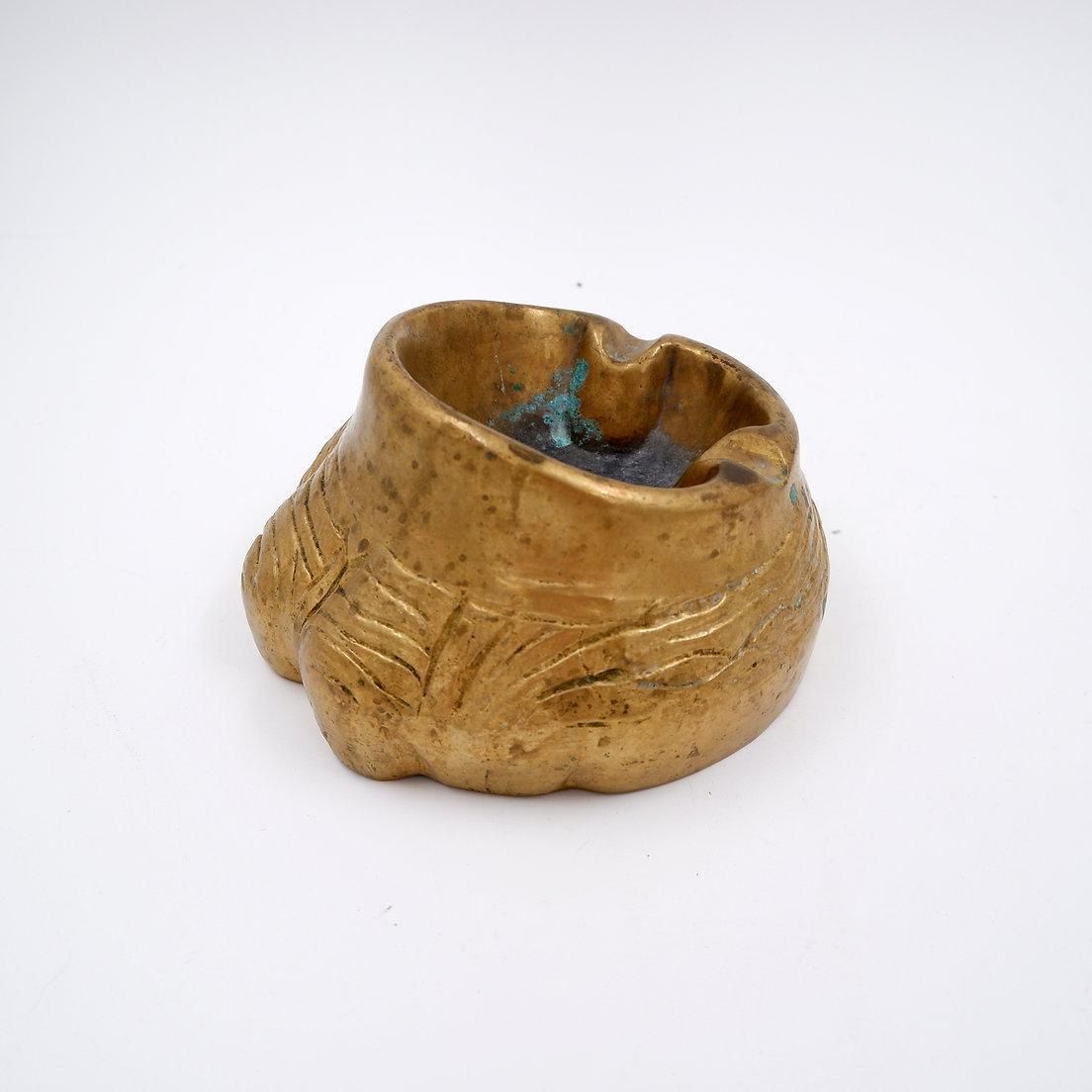 photo furniture Gilded Bronze Elephant Foot Ashtray In Style Of Nucci Valsecchi, 1970s