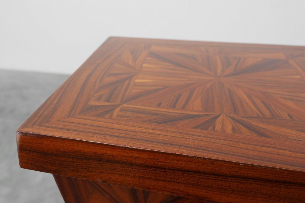 Large Art Deco Console In Wood Marquetry, France, 1920s photo vintage