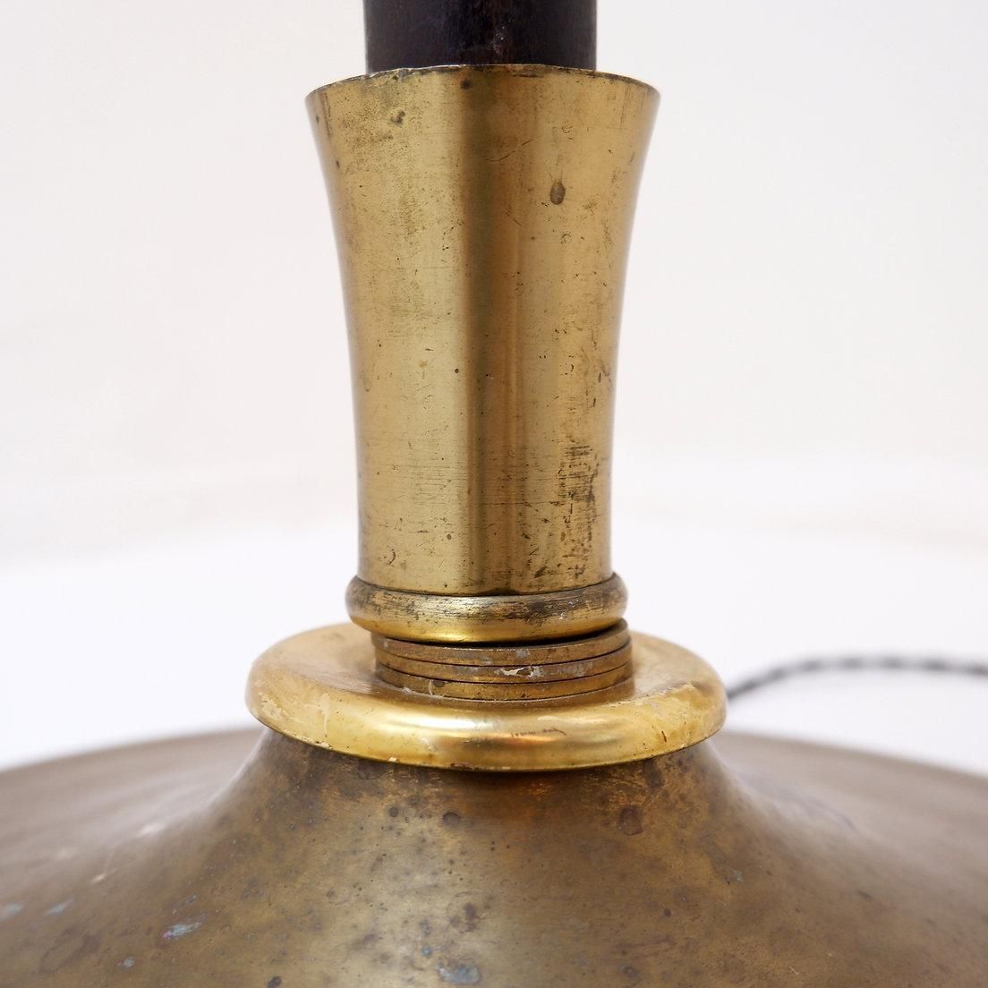 Art Deco Bronzed Metal And Brass Floor Lamp In The Style Of Pietro Chiesa, 1940s photo buy