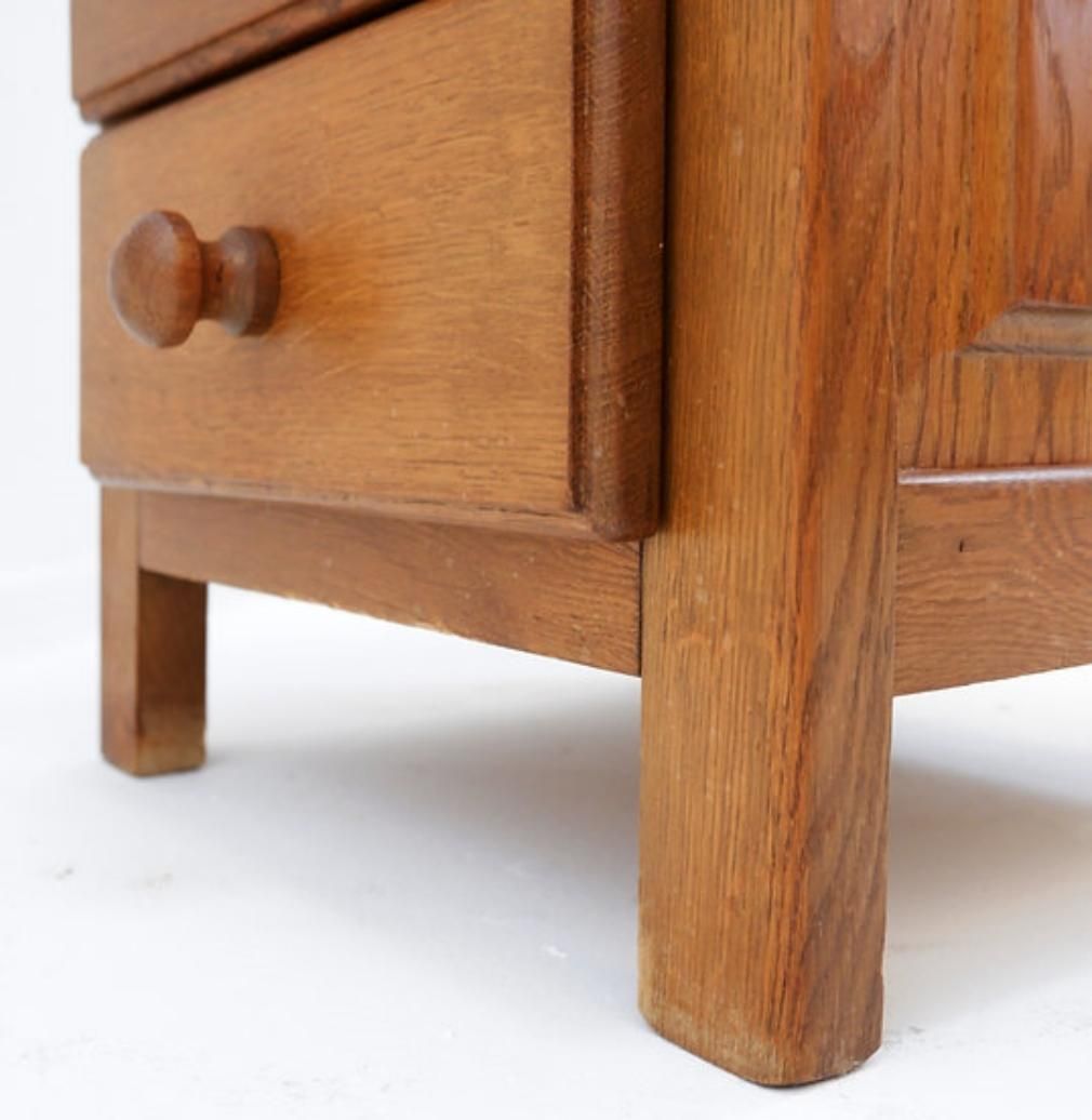 photo vinterior Solid Wood Campaign Chest Of Drawers, Vintage, 5 Drawers, 20th Century
