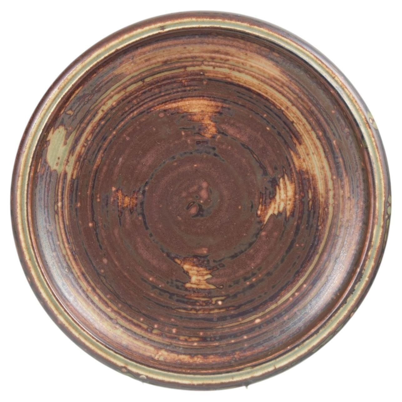 Bol en grès Carl Halier pour Royal Copenhagen, motif concentrique.