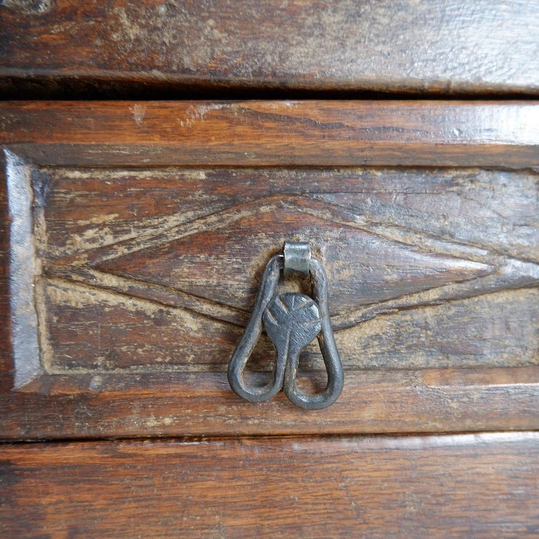 Spanish Rustic Buffet, Wood And Iron, 20th Century, 2 Drawers, Spain photo 1108.0