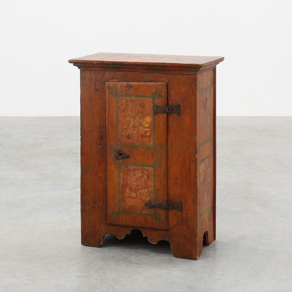 Small Antique 18th Century Oak Cabinet, France