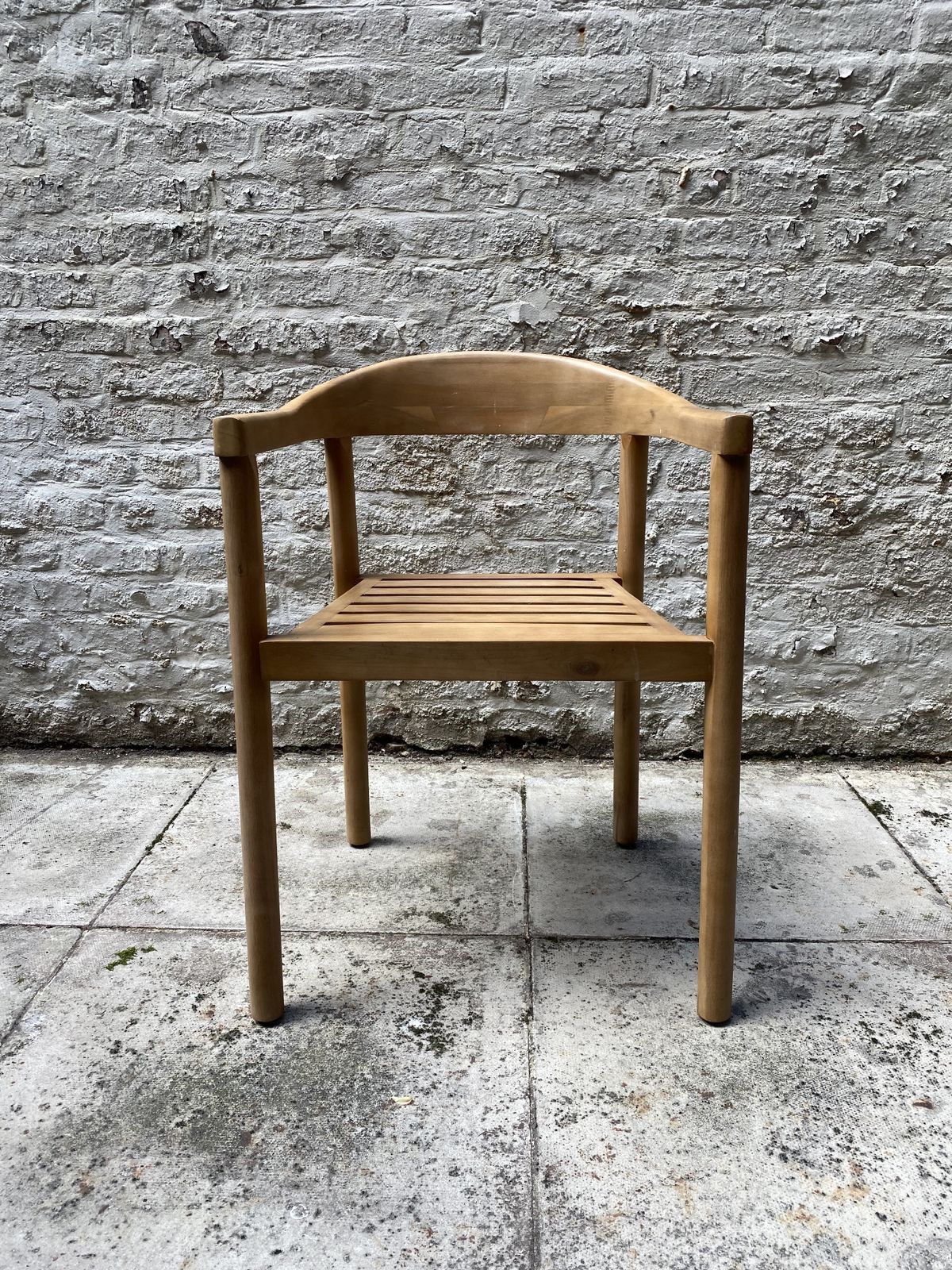 1 X Cox & Cox Wooden Deck Garden Patio Chair Curved Outdoor Dining Rrp £250 photo furniture