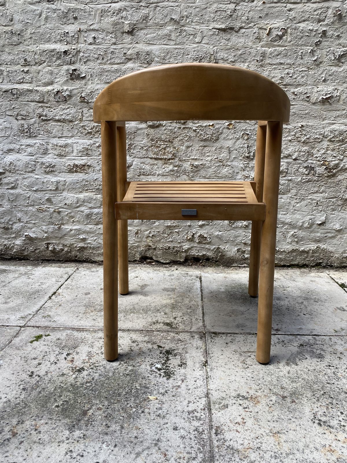 photo for sale 1 X Cox & Cox Wooden Deck Garden Patio Chair Curved Outdoor Dining Rrp £250