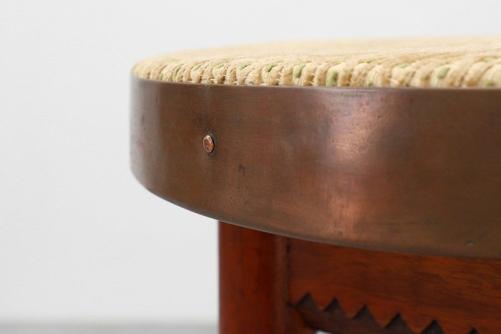 Vienna Secession Pedestal In Wood And Copper, Austria, 1910s photo buy