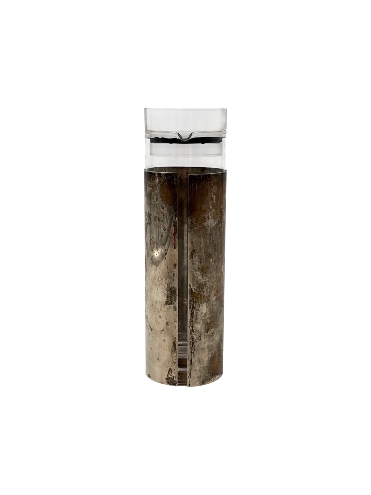 photo furniture Modern Silverplated And Glass Cruet Mod. Oilvine, Lino Sabattini Italy 1970s