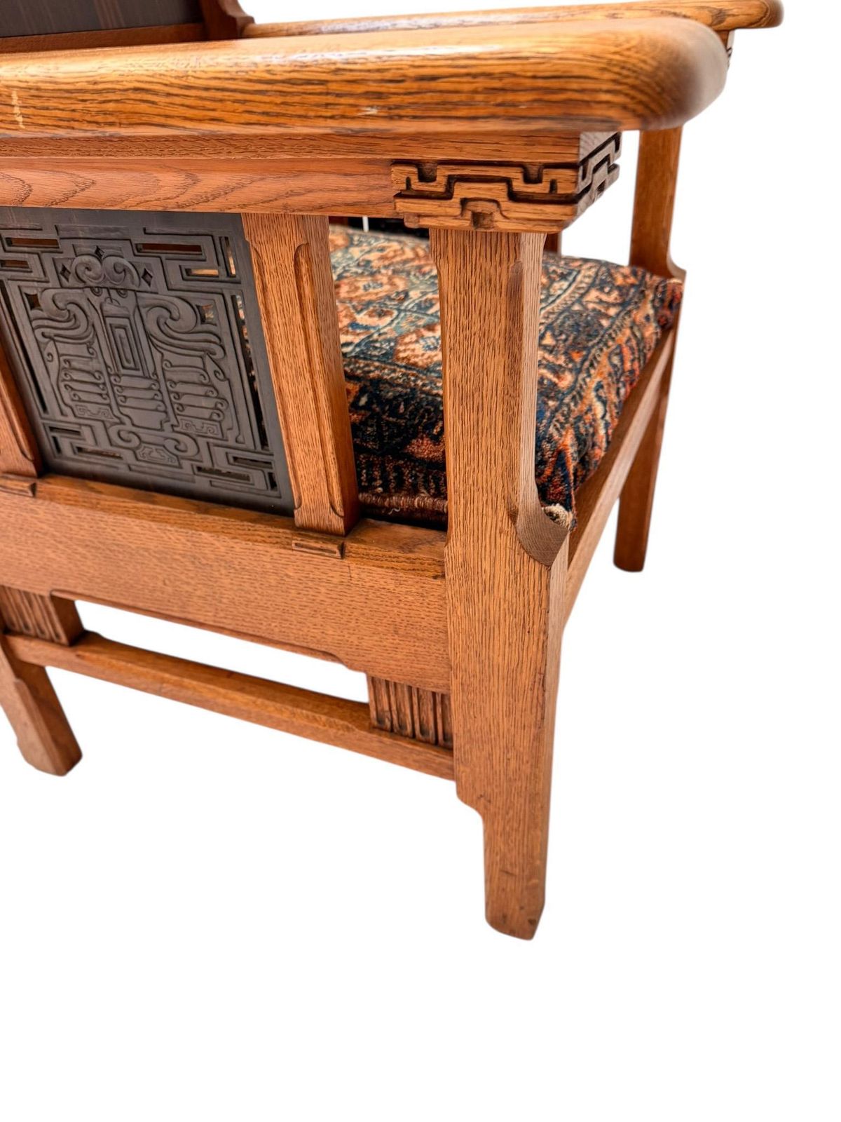 Furniture Arts & Crafts Art Nouveau Armchair By Carel Adolph Lion Cachet, 1900s photo