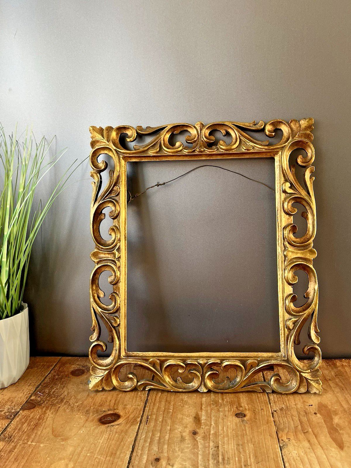 Superb Italian Ornate Giltwood Rococo Frame For Antique Picture Painting Mirror photo buy