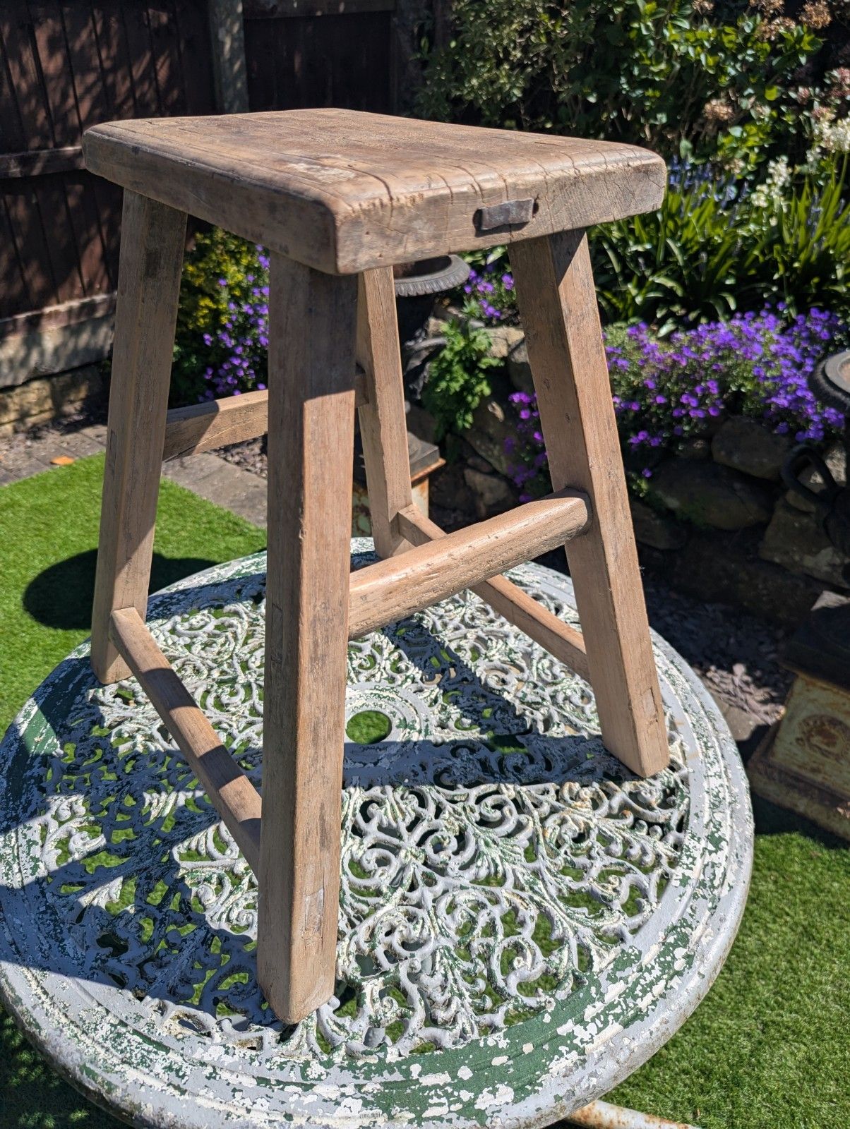 Rustic Reclaimed Vintage Elm Table/ Stool Sam Fender Delivery Available 0316. photo Furniture