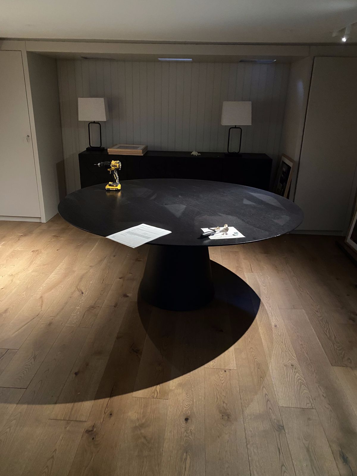 1650.0 Round Dining Conference Lounge Table By Andreu World Made In Spain Rrp £3500 photo