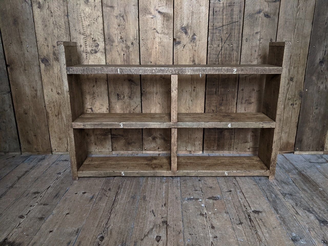 photo buy Made To Measure Reclaimed Wood Bookcases & Tall Units Solid Heavy Duty Worn Old Character Painted
