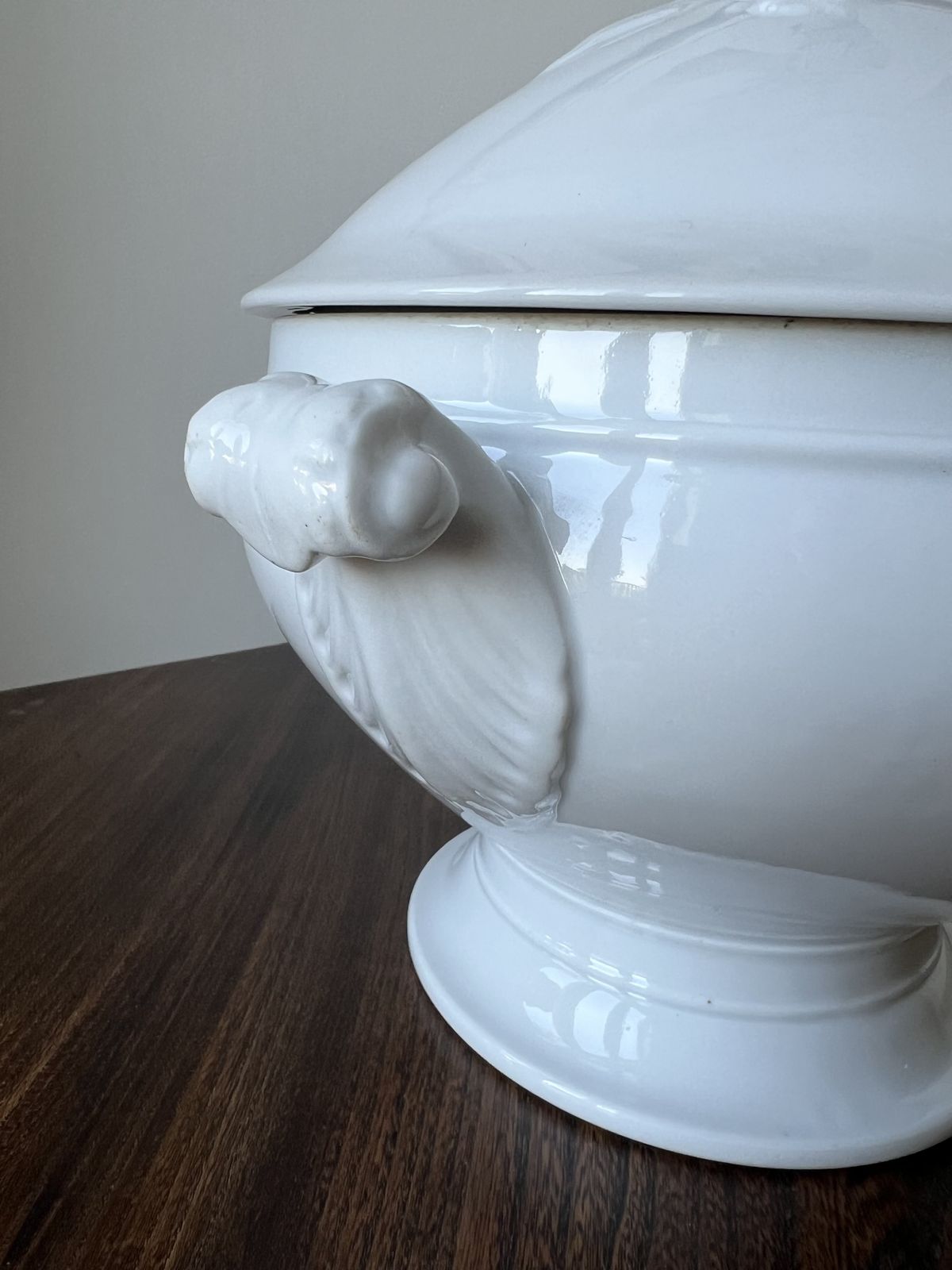 photo for sale Large Vintage French Ironstone Soup Tureen / Soupière, Early 20th Century