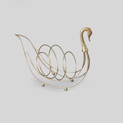 Porte-revues mid-century en forme de cygne, par Maison Jansen