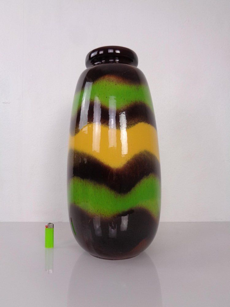 Large Pop Art Model 284 47 Vase In Glazed Ceramic From Scheurich, Germany, 1970s photo for sale